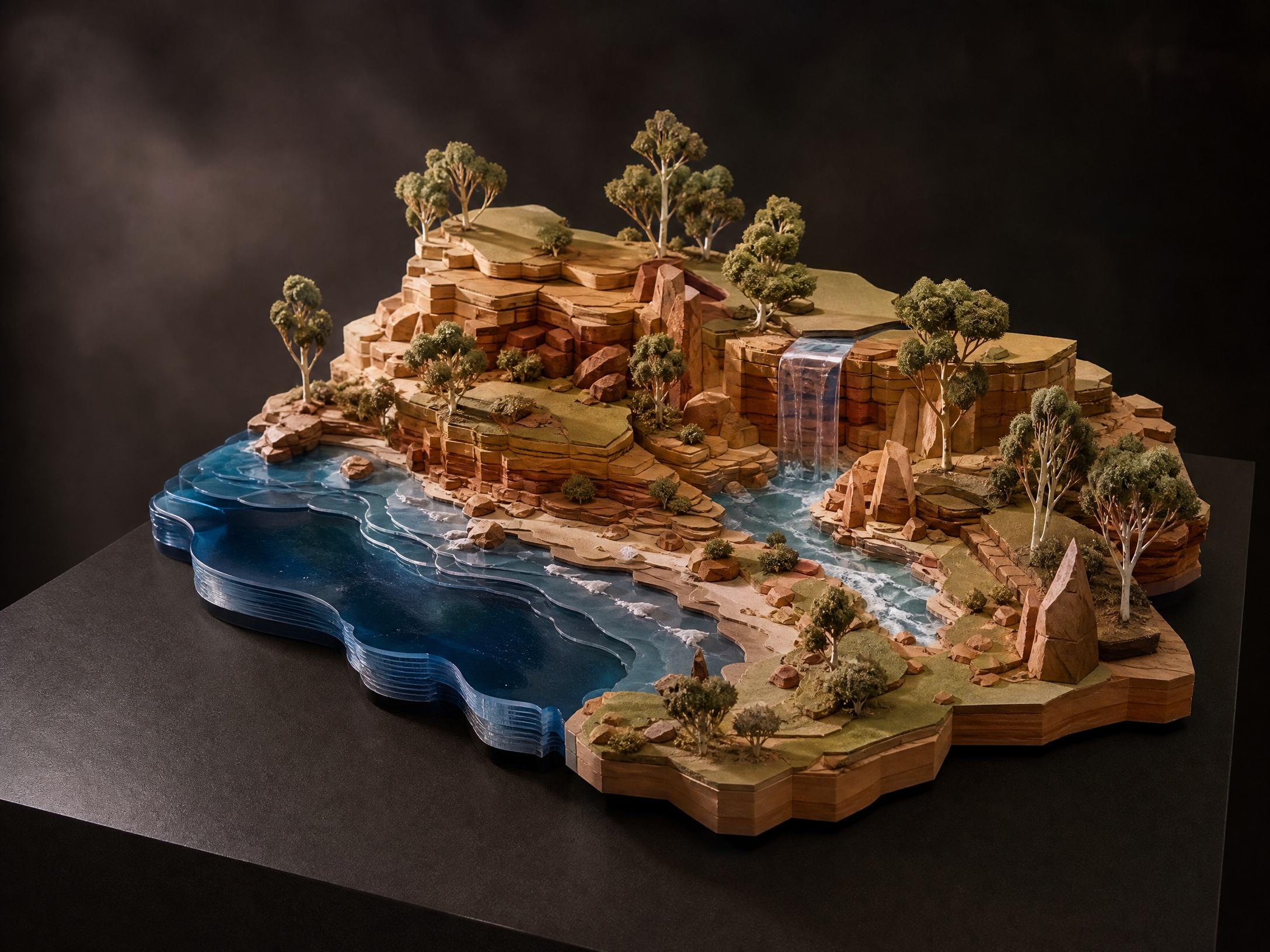 Miniature coastal game world model